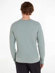 Calvin Klein Rundhalspullover WAFFLE STRUCTURE SWEATER Hellblau/Grün/Hellgrün/Türkis