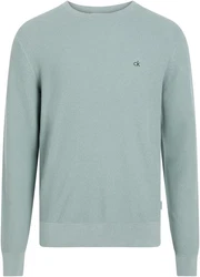 Calvin Klein Rundhalspullover WAFFLE STRUCTURE SWEATER Hellblau/Grün/Hellgrün/Türkis