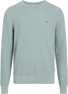 Calvin Klein Rundhalspullover WAFFLE STRUCTURE SWEATER