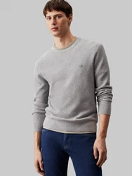 Calvin Klein Rundhalspullover WAFFLE STRUCTURE SWEATER 