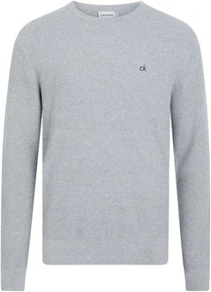 Calvin Klein Rundhalspullover WAFFLE STRUCTURE SWEATER Calvin Klein Rundhalspullover WAFFLE STRUCTURE SWEATER
