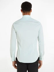 Calvin Klein Langarmhemd POPLIN STRIPE SLIM SHIRT Grün/Hellblau/Hellgrün/Türkis