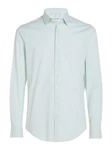 Calvin Klein Langarmhemd POPLIN STRIPE SLIM SHIRT Grün/Hellblau/Hellgrün/Türkis