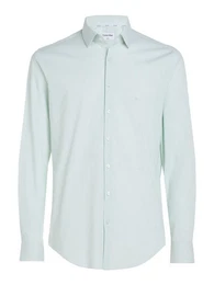 Langarmhemd POPLIN STRIPE SLIM SHIRT mit Logoprgung