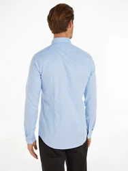 Calvin Klein Langarmhemd OXFORD SOLID SLIM SHIRT Hellblau/Blau