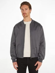Calvin Klein Collegejacke SATEEN STRETCH HERO BOMBER Hellgrau/Dunkelgrau/Grau