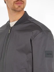 Calvin Klein Collegejacke SATEEN STRETCH HERO BOMBER Hellgrau/Dunkelgrau/Grau