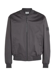 Calvin Klein Collegejacke SATEEN STRETCH HERO BOMBER Hellgrau/Dunkelgrau/Grau