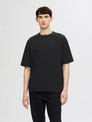SELECTED HOMME Rundhalsshirt SLHLOOSEOSCAR SS O-NECK TEE NOOS schwarz