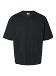 SELECTED HOMME Rundhalsshirt SLHLOOSEOSCAR SS O-NECK TEE NOOS schwarz