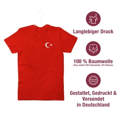 Shirtracer T-Shirt Wappen Trkei Logo (Turkey Trkiye 2024) Rot/Dunkelrot/Lila