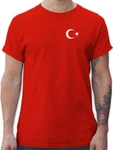 Shirtracer T-Shirt Wappen Trkei Logo (Turkey Trkiye 2024) Rot/Dunkelrot/Lila