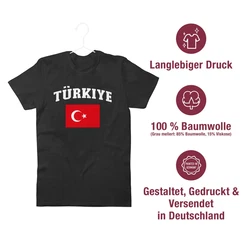 Shirtracer T-Shirt Trkiye Schriftzug mit Flagge Lila