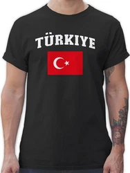 Shirtracer T-Shirt Trkiye Schriftzug mit Flagge Lila