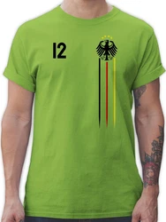 Shirtracer T-Shirt 12 Mann Deutschland Adler Germany Bundesadler Fussball EM Fanartikel Schwarz/Rot/Gold