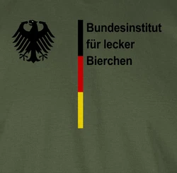 Shirtracer T-Shirt Bundesinstitut für lecker Bierchen 2024 Fußball EM Fanartikel Dunkelgrün/Khaki