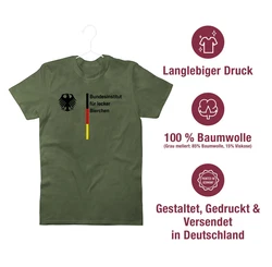 Shirtracer T-Shirt Bundesinstitut für lecker Bierchen 2024 Fußball EM Fanartikel Dunkelgrün/Khaki