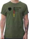 Shirtracer T-Shirt Bundesinstitut für lecker Bierchen 2024 Fußball EM Fanartikel Dunkelgrün/Khaki
