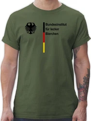 Shirtracer T-Shirt Bundesinstitut für lecker Bierchen 2024 Fußball EM Fanartikel Dunkelgrün/Khaki