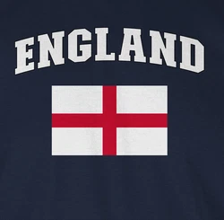 Shirtracer T-Shirt England Schriftzug mit Flagge United Kingdom UK Britannien Briti 2024 Fussball EM Fanartikel Rot/Dunkelblau/Blau