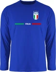 Shirtracer Rundhalsshirt Italien Trikot Wappen Fanartikel Hellblau