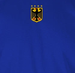Shirtracer Rundhalsshirt Deutschland Wappen Germany Bundesadler Deutschland Adler 2024 Fussball EM Fanartikel Blau/Dunkelblau/Hellblau/Bordeaux