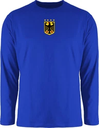 Shirtracer Rundhalsshirt Deutschland Wappen Germany Bundesadler Deutschland Adler 2024 Fussball EM Fanartikel Blau/Dunkelblau/Hellblau/Bordeaux
