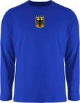 Shirtracer Rundhalsshirt Deutschland Wappen Germany Bundesadler Deutschland Adler 2024 Fussball EM Fanartikel Blau/Dunkelblau/Hellblau/Bordeaux