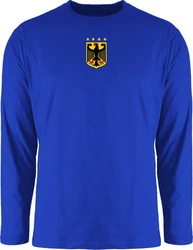 Shirtracer Rundhalsshirt Deutschland Wappen Germany Bundesadler Deutschland Adler 2024 Fussball EM Fanartikel Blau/Dunkelblau/Hellblau/Bordeaux