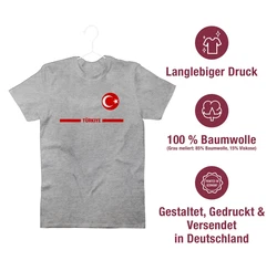 Shirtracer T-Shirt Trkei Trikot Wappen Trkiye mit Stolz Trkisches Fan-Motiv 2024 Fussball EM Fanartikel 2026