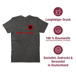 Shirtracer T-Shirt Albanien Trikot Wappen Shqipri Fan-Motiv Fussball EM Fanartikel 