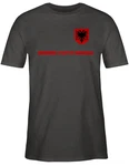 Shirtracer T-Shirt Albanien Trikot Wappen Shqipri Fan-Motiv Fussball EM Fanartikel 