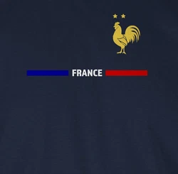 Shirtracer T-Shirt Frankreich Trikot Wappen Franzsisches Fan-Motiv (2024) Blau