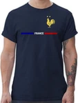 Shirtracer T-Shirt Frankreich Trikot Wappen Franzsisches Fan-Motiv (2024) Blau