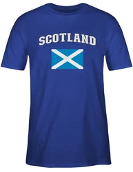 Shirtracer T-Shirt Schottland Schriftzug mit Flagge (2024) 2026