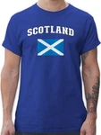 Shirtracer T-Shirt Schottland Schriftzug mit Flagge (2024) 2026