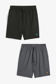 Next Schlafshorts 2er-Pack Dunkelgrau/Türkis/Grau