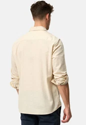 Indicode Langarmhemd INSville Beige/Khaki/Weiß