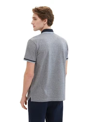 TOM TAILOR Poloshirt Grau/Dunkelblau