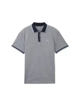 TOM TAILOR Poloshirt Grau/Dunkelblau