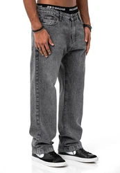 RedBridge Herren Baggy Jeans 5-Pocket Style Schwarz/Grau