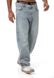 RedBridge Herren Baggy Jeans 5-Pocket Style Hellblau/Blau/Hellgrau