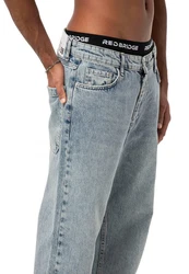 RedBridge Herren Baggy Jeans 5-Pocket Style Hellblau/Blau/Hellgrau