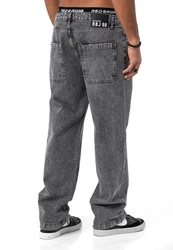 RedBridge Herren Baggy Jeans 5-Pocket Style Schwarz/Grau