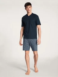 Pyjama HERREN Pyjama kurz, dark sapphire