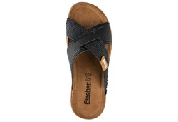 Fischer-Markenschuh Marco Pantolette Schwarz/Beige/Braun/Hellblau/Khaki