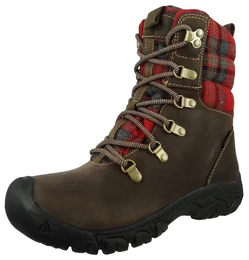 1026597 Greta Boot WP Dark Brown/Red Plaid Stiefel