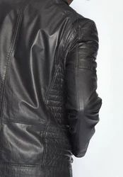 Maze Herren Lederjacke William Schwarz/Grau/Hellgrau/Creme
