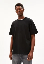Armedangels T-Shirt AADRU Schwarz/Rot/Dunkelblau