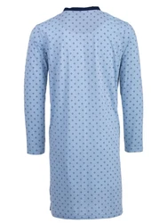 Henry Terre Nachthemd Langarm Blau/Hellblau